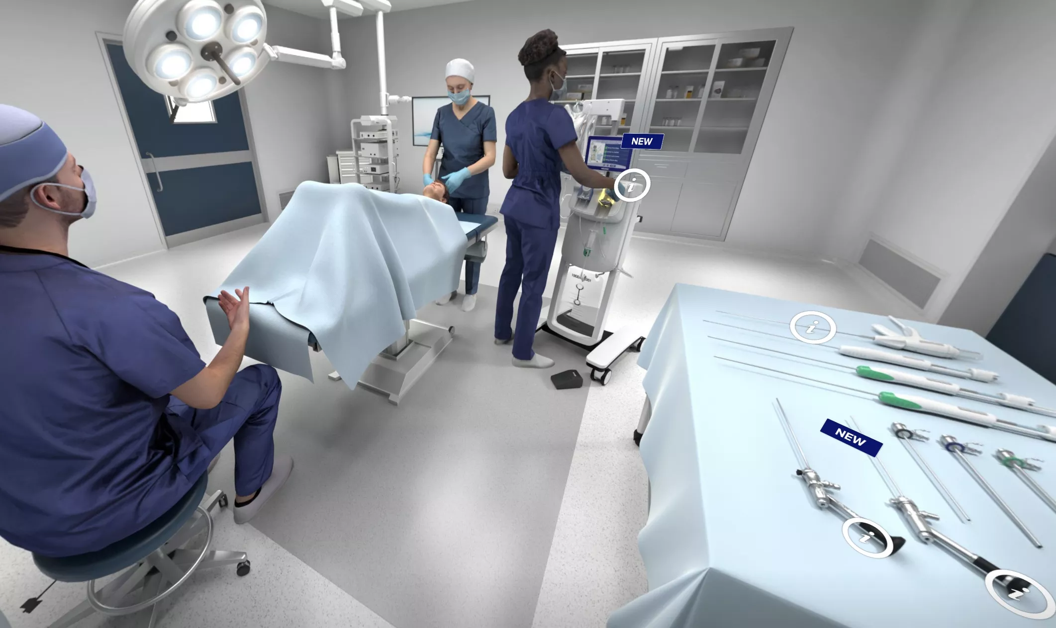 Image of virtual surgical setting